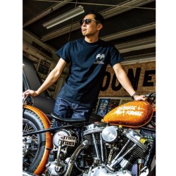 (G-AP-TSS) MOON Custom Cycle Shop Panhead T-Shirt [MQT179BK]