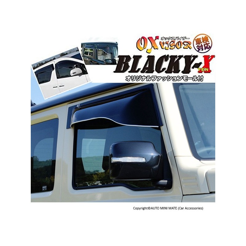 (C-BDDV) OX (バイザー) SUZUKI JIMNY (JB74W) BLACK-X Door Visor