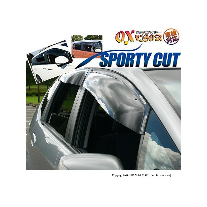 (C-BDDV) OX (バイザー) HONDA JAZZ FIT (GE6, GE7, GE8, GE9) SPORTY CUT Door Visor