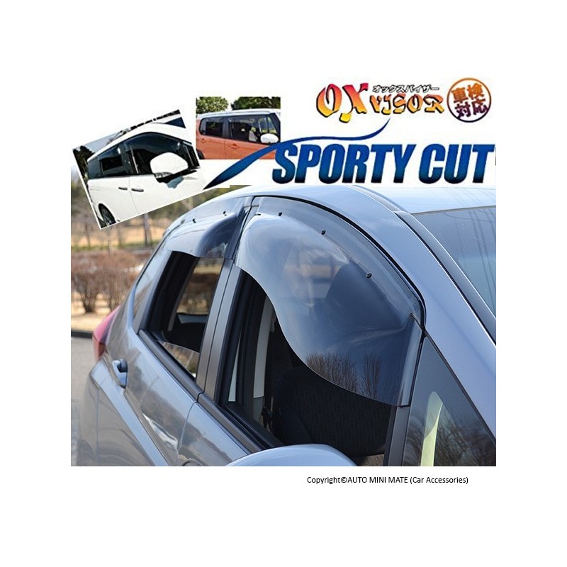 (C-BDDV) OX (バイザー) HONDA JAZZ FIT (GK3, GK4, GK5, GK6) SPORTY CUT Door Visor