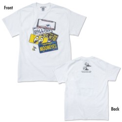 (G-AP-TSS) MOON License Plate T-Shirt [TM838WH]