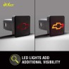 (CC-TH) Bully Finish ABS Plastic Universal Fit Truck LED Brake Light Hitch Cover Fits 2" Hitch Receivers [CR-007C]