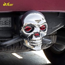 (CC-TH) Bully Chrome ABS Plastic Universal Fit Truck Skull Hitch Cover Fits 1.25" and 2" Hitch Receivers [CR-018]