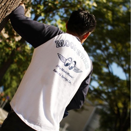 (G-AP-TSS) FLY with MOON Raglan 3/4 Sleeve T-Shirt [TML006WN]