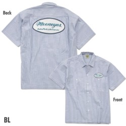 (G-AP-SH) MOON Oval Logo Seersucker Work Shirt [FM225]