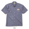 (G-AP-SH) MOON Oval Logo Chambray Work Shirt [FM226DE]