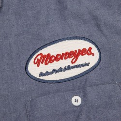 (G-AP-SH) MOON Oval Logo Chambray Work Shirt [FM226DE]