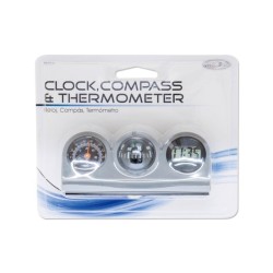 (CC-OT) Plastic Compass Clock Thermometer 時鐘溫度計指南針 [CAI11159]