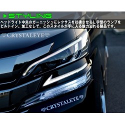 (CC-LTS) CRYSTALEYE (クリスタルアイ) TOYOTA 豐田 ALPHARD VELLFIRE (30後期) 內置 L 型水流閃爍燈 LED 大燈裝飾 [‎‎‎S227NW]