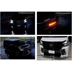 (CC-LTS) CRYSTALEYE (クリスタルアイ) TOYOTA ALPHARD VELLFIRE (30 Late) L-Style LED Headlight Garnish [‎‎‎S227NW]