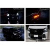 (CC-LTS) CRYSTALEYE (クリスタルアイ) TOYOTA 豐田 ALPHARD VELLFIRE (30後期) 內置 L 型水流閃爍燈 LED 大燈裝飾 [‎‎‎S227NW]