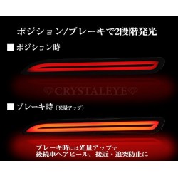 (CC-LRL) CRYSTALEYE (クリスタルアイ) TOYOTA ALPHARD VELLFIRE (30) High Rear Bumper LED Fiber Reflector [‎‎‎X032RR]