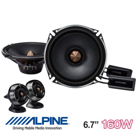 (C-AV-SP) Alpine (アルパイン) 160W 6.7” (17cm) Separate 2-Way, High Resolution Compatible 喇叭 [DDL-R170S]