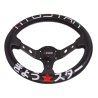 (CC-SW) Kyostar Horn Stitched Leather Deep Dish Steering Wheel, 14”/ 350mm [KD8228BK]