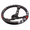 (CC-SW) Kyostar Horn Stitched Leather Deep Dish Steering Wheel, 14”/ 350mm [KD8228BK]