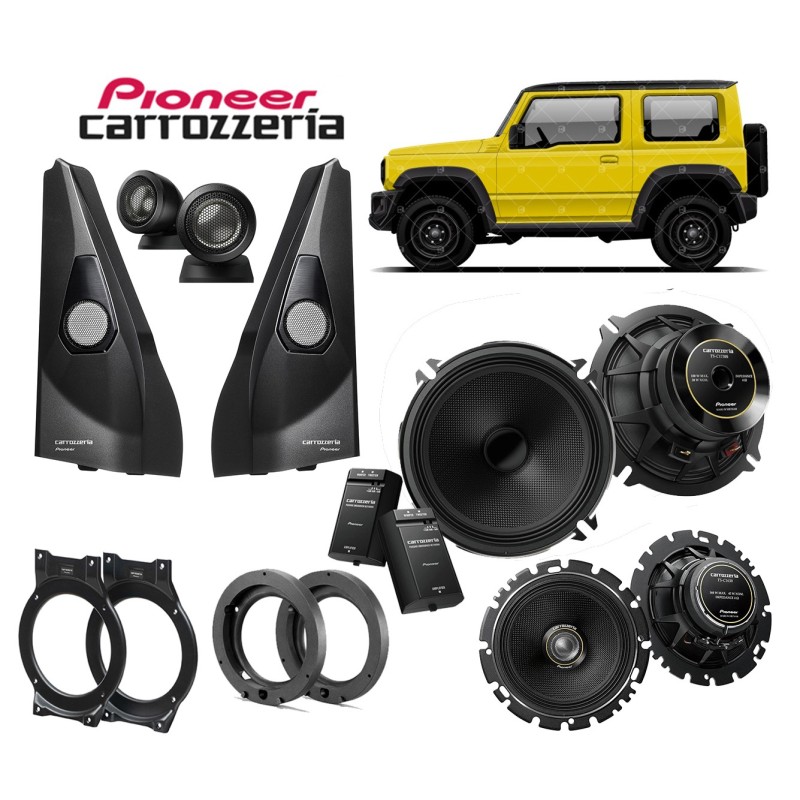 (C-AV-SP) Carrozzeria (Pioneer) SUZUKI JIMNY (JB74W) Tweeter Mounting Kit + Front and Rear Speaker [UD-K124]