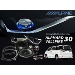 (C-AV-SP) Alpine (アルパイン) TOYOTA 豐田 ALPHARD VELLFIRE (30) ‎專用升降3路石墨喇叭 + 前2門中低音 woofer [X3-710S-LUP-AV]