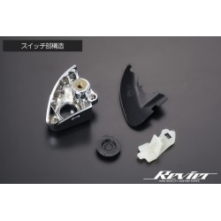 (C-BDO) Revier (レヴィーア) TOYOTA HIACE Interchangeable Outside Door Handle, Black Chrome [‎oh-ty3218-4d]