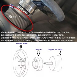(CC-SW) Kyostar Wood Flat Handle Steering Wheel, 14”/ 350mm (Silver) [‎KD8261SR]