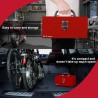 (GG-TB) P.I.T Portable Removable Tray Heavy Steel Tool Box with Metal Latch Closure [Alloy Steel-RD]