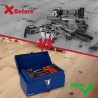 (GG-TB) P.I.T Portable Removable Tray Heavy Steel Tool Box with Metal Latch Closure [Alloy Steel-BL]