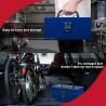 (GG-TB) P.I.T Portable Removable Tray Heavy Steel Tool Box with Metal Latch Closure [Alloy Steel-BL]