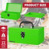 (GG-TB) P.I.T Portable Removable Tray Heavy Steel Tool Box with Metal Latch Closure [Alloy Steel-GR]