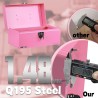 (GG-TB) P.I.T Portable Removable Tray Heavy Steel Tool Box with Metal Latch Closure [Alloy Steel-PK]