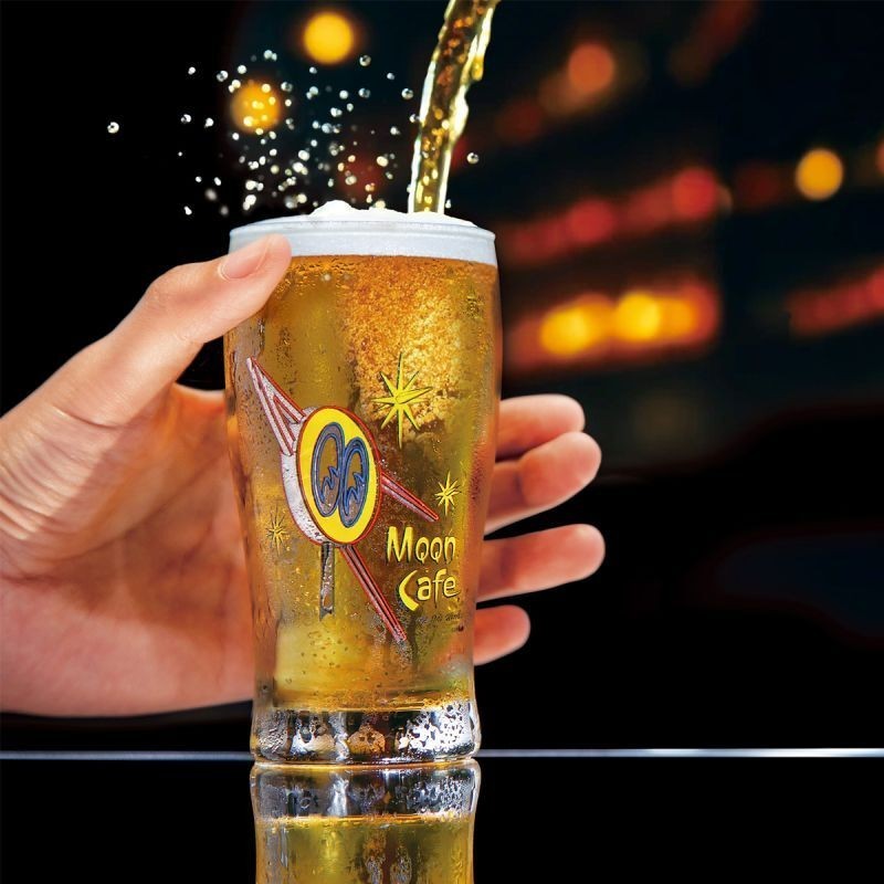 (GG-TB) MOON Cafe Beer Half-size Glass [CS032]