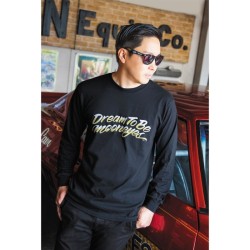 (G-AP-TLS) Dream To Be MOONEYES Long Sleeve T-Shirt [TML898BK]