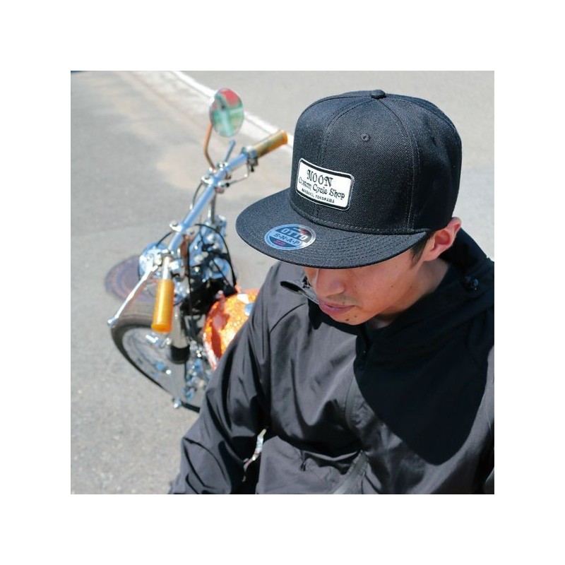 (G-AP-CH) MOON Custom Cycle Shop Flat Hat Visor Cap [CM124]