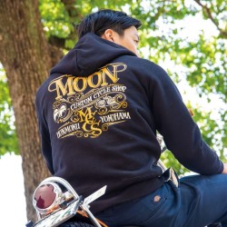 (G-AP-CJ) MOON Custom Cycle Shop 開胸拉鍊連外套 [MQS152BK]