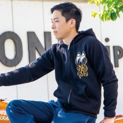 (G-AP-CJ) MOON Custom Cycle Shop Zip Hoodie [MQS152BK]