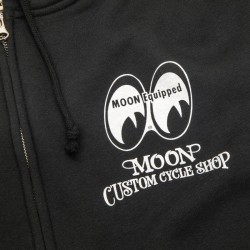 (G-AP-CJ) MOON Custom Cycle Shop Panhead Zip Hoodie [MQS179BK]