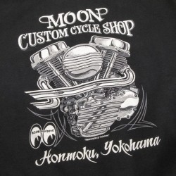 (G-AP-CJ) MOON Custom Cycle Shop Panhead Zip Hoodie [MQS179BK]