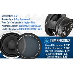 (C-AV-SP) CT Sounds Meso 6.5” 2Way 320 Watt Premium Component Car Speaker Set