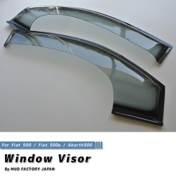 (C-BDDV) MUD FACTORY FIAT 500 Wind deflectors Window Visor [fiat5-spw-ls]