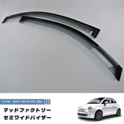 (C-BDDV) MUD FACTORY FIAT 500 Window Visor [fiat5-semi-ls]