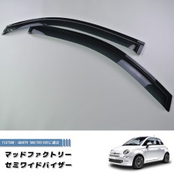 (C-BDDV) MUD FACTORY FIAT 500 Window Visor [fiat5-semi-ds]