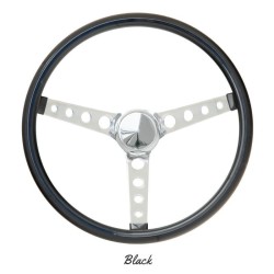 (CC-SW) MOONEYES ORIGINAL "Finger Grip" Steering Wheel (Vinyl Grip) (15") [GS290FGBK]