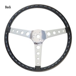 (CC-SW) MOONEYES ORIGINAL "Finger Grip" Steering Wheel (Vinyl Grip) (15") [GS290FGBK]