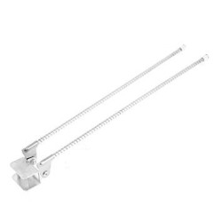 (CC-AT) Amico Vehicle Car Rotation Twin Pole Antenna Ornament Silver Tone [EZHZ2]