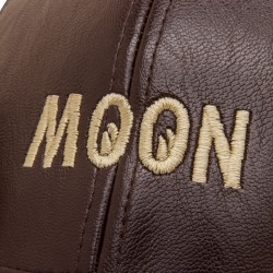 (G-AP-CH) MOON Faux Leather Cap [CM186]