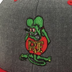 (G-AP-CH) Standing Rat Fink Embroidery Flat Visor Cap 帽 [RICF056]