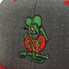 (G-AP-CH) Standing Rat Fink Embroidery Flat Visor Cap 帽 [RICF056]