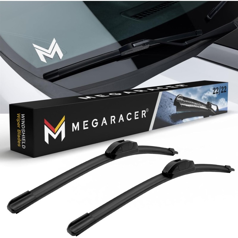 (CC-WB) Mega Racer Windshield Wipers Blades, 2 Pack [MR-WB]