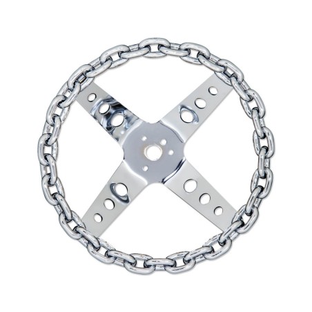 (CC-SW) Chain 4 Spoke 11" Chrome Steering Wheel 軚盤 [GS124CH]