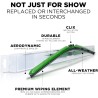 (CC-WB) AutoTex Clix Carbon Collection Wiper Blade, Green [‎AutoTex-CCC-GN]