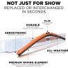 (CC-WB) AutoTex Clix Carbon Collection Wiper Blade, Orange [‎AutoTex-CCC-OR]