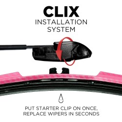 (CC-WB) AutoTex Clix Carbon Collection Wiper Blade, Pink [‎AutoTex-CCC-PK]